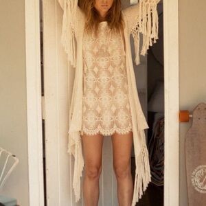 ✨Vintage✨ Spell Lola Crochet Tassel Cardigan